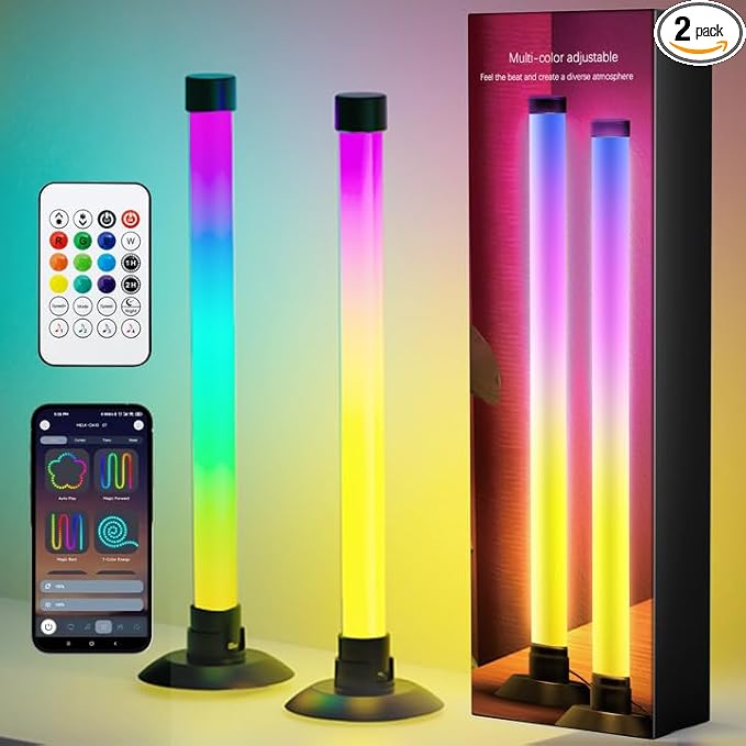Led Light Bar with Music SynC Color Changing, Led Bar with App & Remote Control, RGB+IC & W Smart RGB Light Bar, USB Powered Led Lights, Dynamic PC Room Monitor Backlight Gaming Accessories