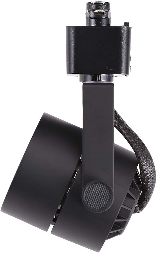 CLOUDY BAY 8W dimmable LED Track Light Head,CRI 90+ Day Light 5000K,Adjustable Tilt Angle Track Lighting Fixture,40° Angle for Accent Retail,Black Finish Halo Type - 3 Pack