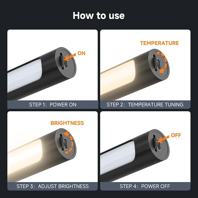 Computer Monitor Light Bar- LED Monitor Light Lamp with 4 Adjustable Brightness/Color Temperature- Eye-Caring USB Computer Lamp Dimmable Screen Light Bar for Work and Office