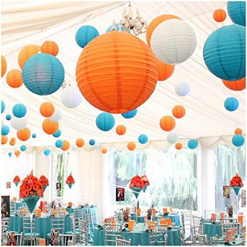 12Pcs 6,8,10,12 Inch Mixed Sizes Pink Paper Lanterns Decorative Chinese, Japanese Hanging Round Paper Lanterns Lamp for Birthday, Wedding, Christmas, Bridal, Home Decor, Party Decoration