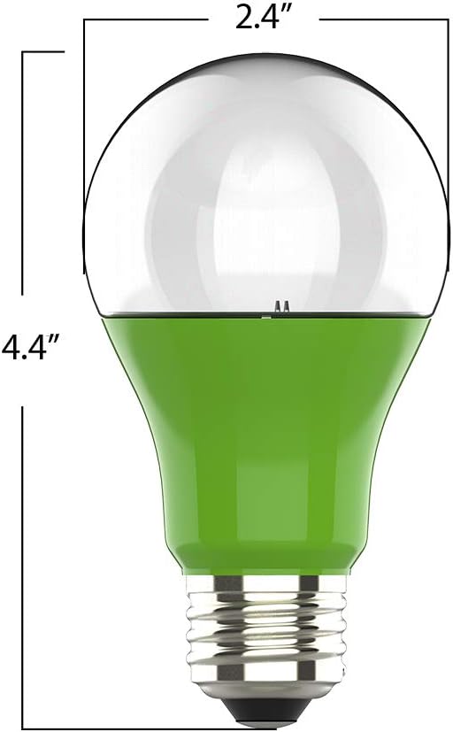 Feit Electric A19/GROW/LEDG2/BX Full Spectrum Led 60W Equivalent A19 Non-Dimmable Hydro Grow Light Bulb, Green