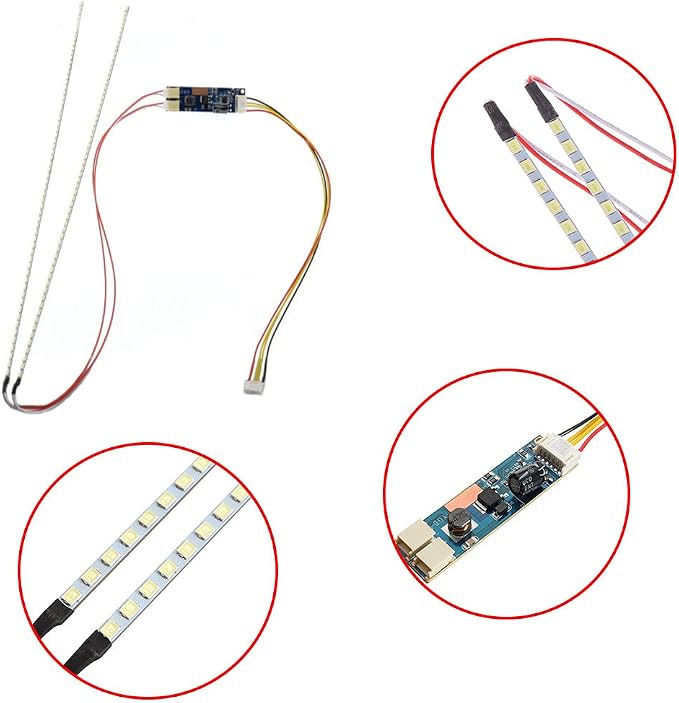490mm LED Backlight Strip Light Kit DC 10-30V CCFL LCD Screen to LED Monitor Module Liquid Crystal Display Lamp Tube Light Bar