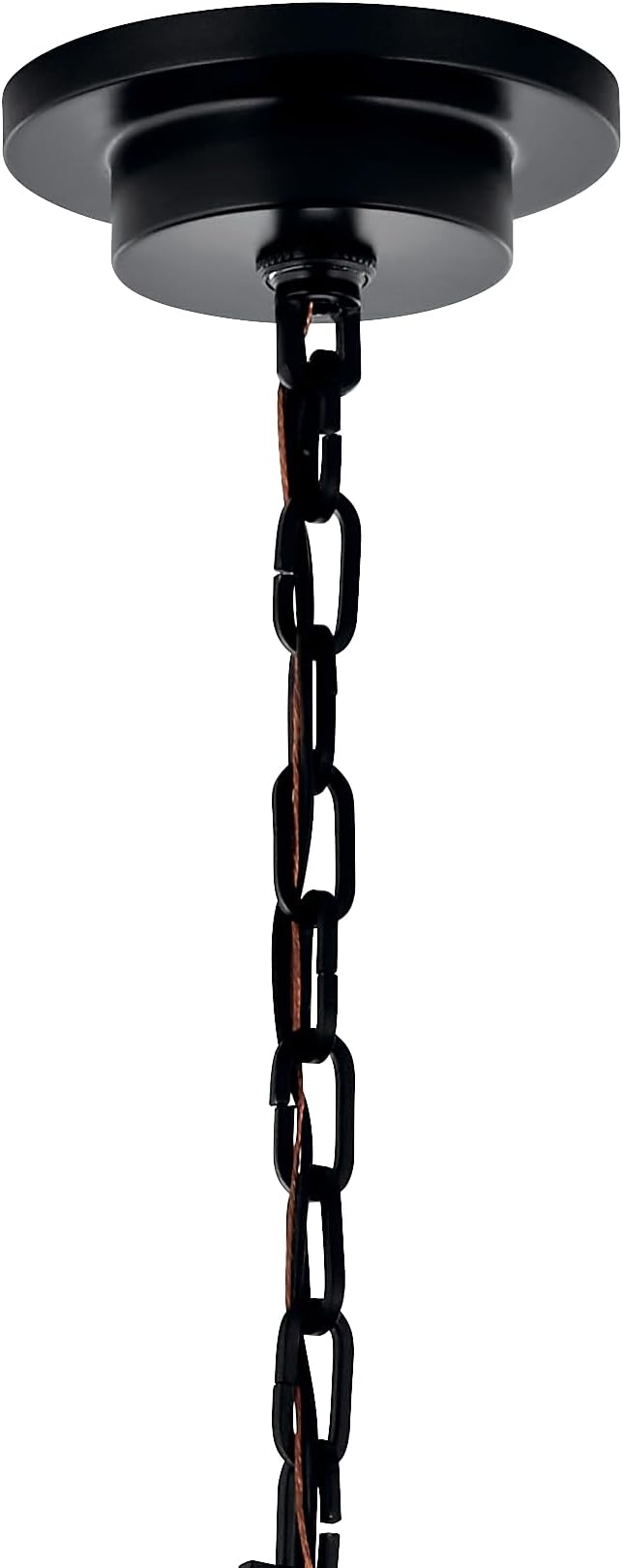 KICHLER Carrick 8-Light Chandelier, Updated Traditional Light in Black, Sloped Ceiling Compatible, for Dining Room, Office, Foyer or Bedroom (23.7" x 40.75"), 52706BK