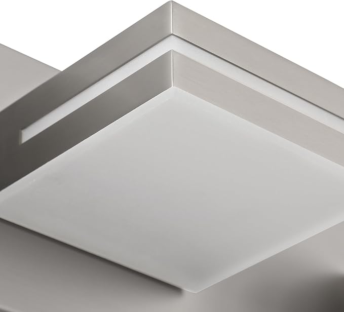 SineRise LED Modern Bathroom Vanity Light Fixtures (6-Light, 48-Inch), Brushed Nickel Modern Acrylic Bathroom Wall Lighting Fixtures Over Mirror (Cool White 6000K)