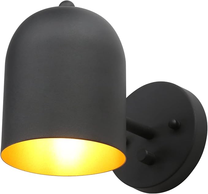 Set of 2 Hardwired Wall Sconce Dimmer Switch | Matte Black Wall Light Lamp Adjustable Wall Vanity Lighting, E26 Base Reading Lighting Decor for Bedroom Living Room