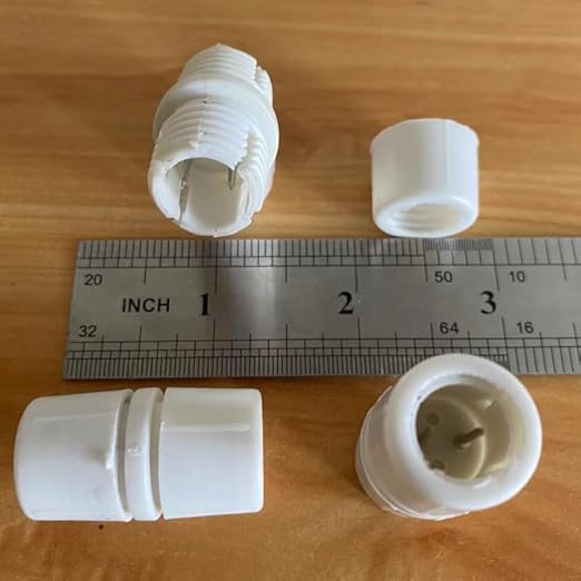 30pcs I Type White PVC Splice Connector for LED Rope Light 2 Wire