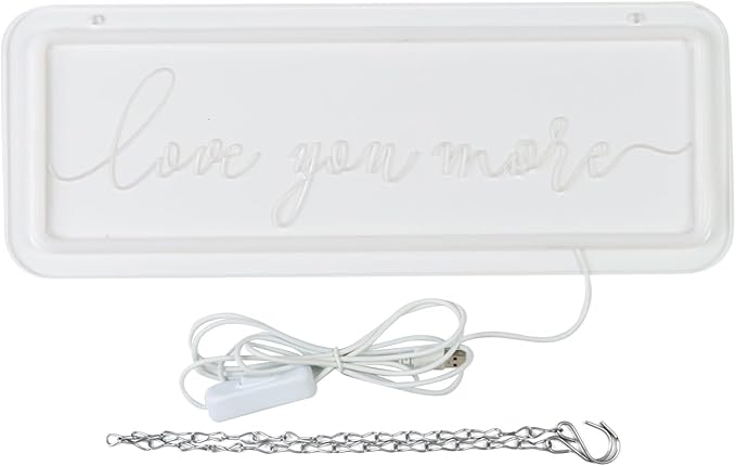 Love You More Neon Sign，LED Neon Lights For Wall Decor，Love Light Up Night Light For Bedroom Wedding Birthday Party Decoration Couple Lovers Valentine's Day Gift