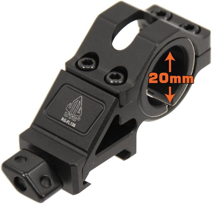 UTG Angled Offset Low Profile Ring Mount for Light Devices