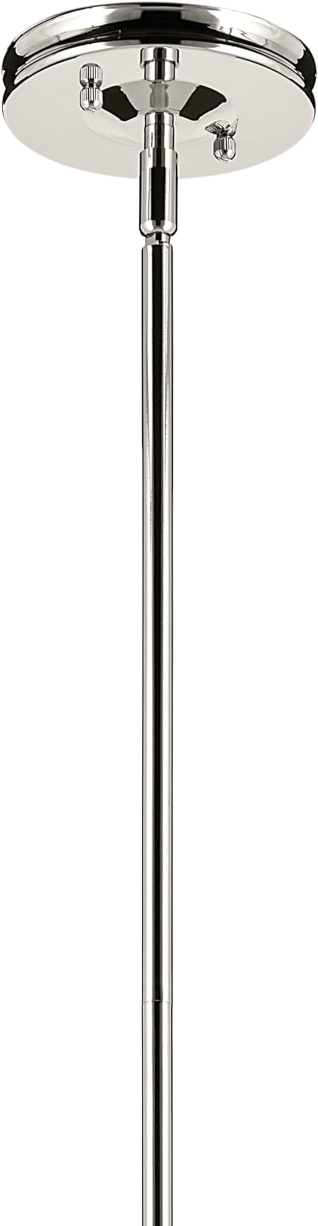 Kichler Laria 1-Light Pendant, Updated Traditional Light, Sloped Ceiling Compatible, for Kitchen with Opal Glass in Polished Nickel (19.75" x 16"), 52775PN