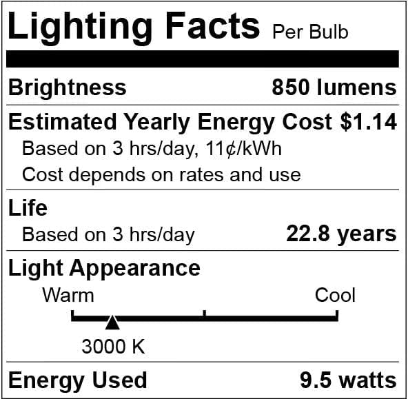 Qualilux Dusk to Dawn A19 LED Light Bulbs Outdoor, Automatic On/Off, 60W Equivalent, Warm White 3000K, Energy Efficient 9.5W, 850 Lumen, E26 Base, 2-Pack, HQ-H007