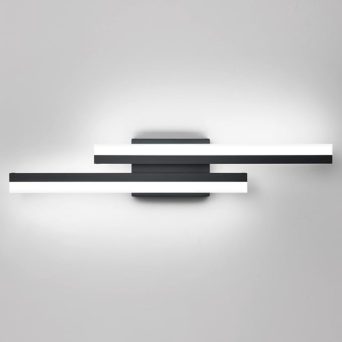 PRESDE 24 Inch LED Vanity Light Bar, Modern Black Bathroom Light Fixtures Over Mirror Dimmable