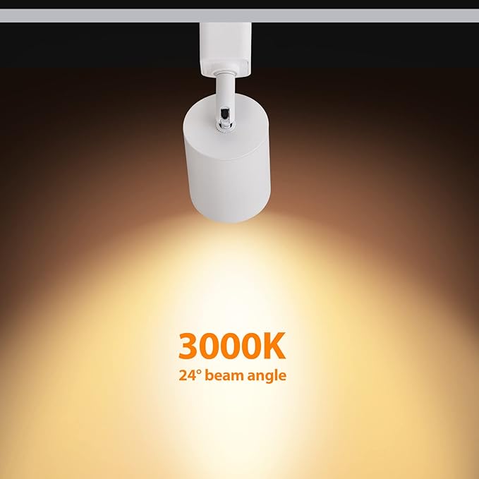 VANoopee 16-Pack 10W Dimmable LED Track Lighting Heads H Type Track Light Replacement Fixtures Bright 3000K Warm White Ceiling Spotlight for Accent Task Art, Flicker Free CRI90+ 24° 800lm White