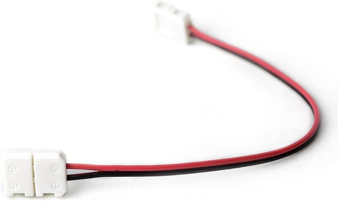 HitLights LED Light Strip Connector, 8mm Single Color 3528-6 Inch Any Angle Strip to Strip, 4 Pack
