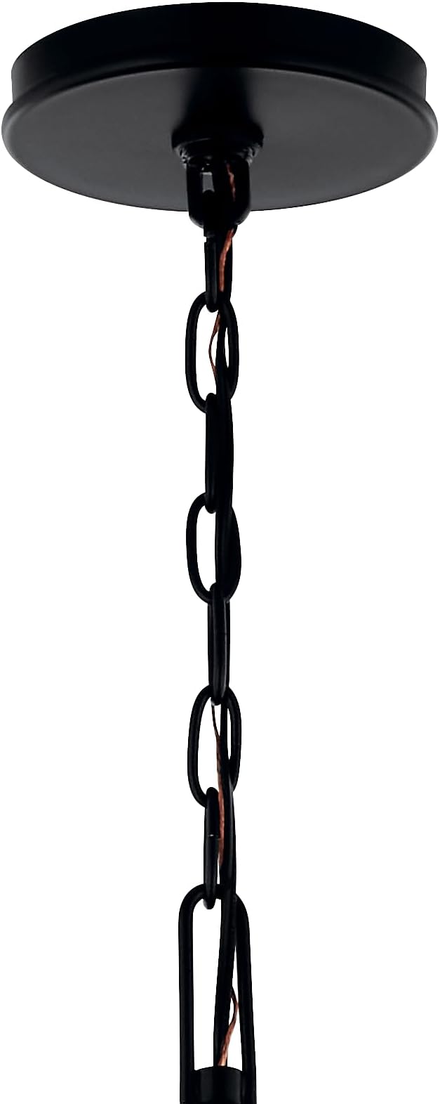 Kichler Malene 6-Light Chandelier, Updated Traditional Light in Black, Sloped Ceiling Compatible, for Foyer, Dining Room or Living Room (22.25" x 42"), 52696BK