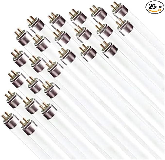 Circle F32T8/SP865 T8 Fluorescent Light Bulbs 48 Inch, 32W 6500K Daylight, G13 Medium Bi-Pin Base, 4FT Commercial Ceiling Light Replacement for Garage, Office & Shop Fixtures, 25 Pack