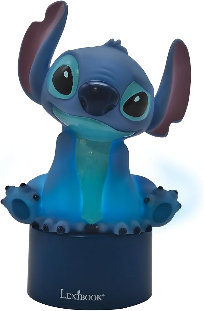 LEXiBOOK, Stitch Nightlight Speaker, NS01D | Colour changing light, Soft glow, Battery operated