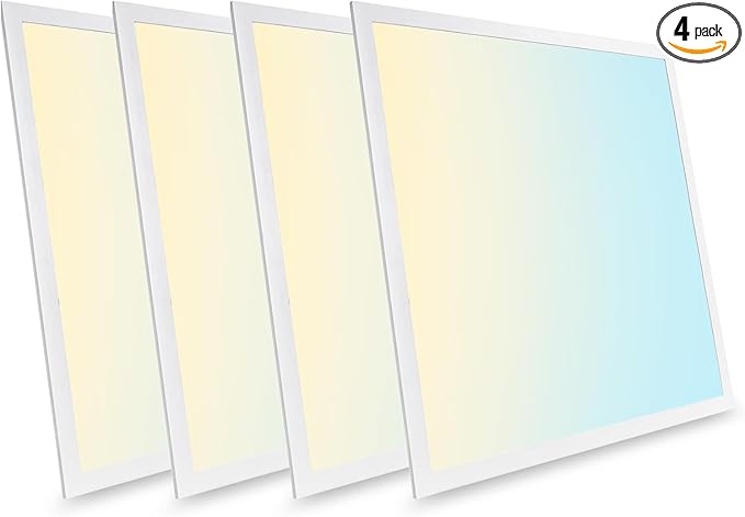4 Pack 2X2 Led Flat Panel Light,0-10V Dimmable,3000K/4000K/5000K, 30W/40W/50W, Drop Ceiling Light for Mall, Officeroom, Garage