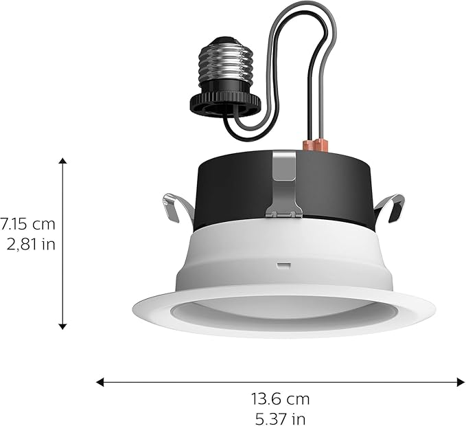Philips Hue Smart Retrofit Recessed 5/6 Inch LED Downlight, Warm-to-Cool White Recessed Lighting, 6 Pack,1100LM, Control with Hue App, Compatible with Alexa, Google Assistant, and Apple HomeKit
