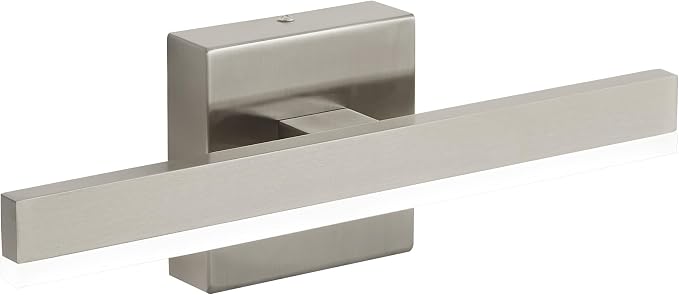 Nickel Bathroom Vanity Light Fixture 15.7'' 20W Dimmable 5CCT LED Hardwired | Bathroom Light Fixture Over Mirror, Bathroom Wall Sconce, Rust-resistant, ETL Certificated, 2700K/3000K/3500K/4000K/5000K