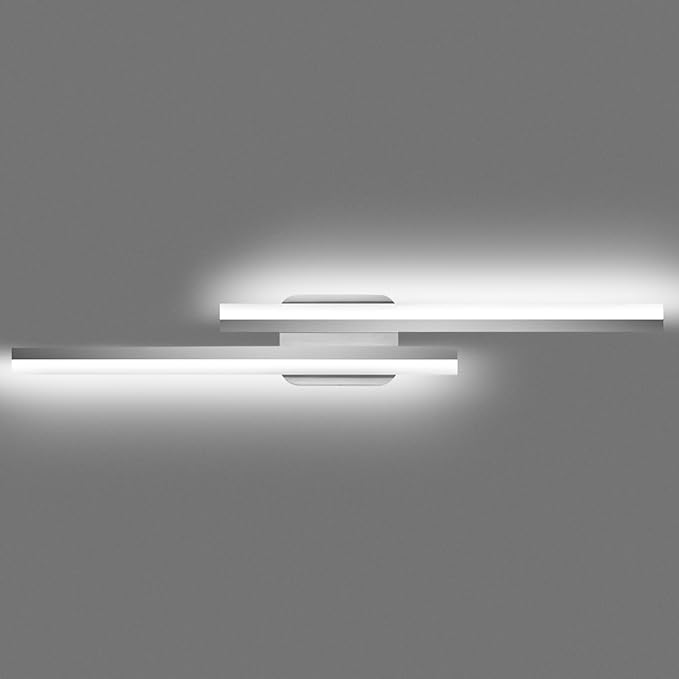 Yarra-Decor 32 Inch LED Bathroom Vanity Light Bar,Vanity Lighting Fixtures for Over Mirror Lighting, Indoor Wall Sconce in Daylight White 6000K-Nickel