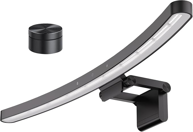 LYMAX Curved Monitor Light Bar with Sensor, Monitor Light with Remote | Backlight for 27"+ Screen, Eye-Care No Glare, Color Temperature Brightness Stepless Dimming, Desk Lamp for Home Office Gaming