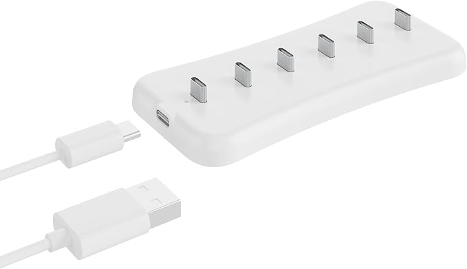 Ledagic Under Cabinet Lighting Charging Station-6Typec Charging Ports 1Pack | Portable Motion Sensor Light Indoor Multi-Light Storage & Charging Base Save Charging Time, Ideal for Cabinet Lights
