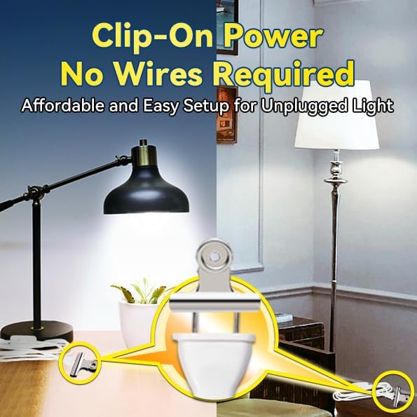 Neporal A19 Rechargeable Light Bulbs, Socket Rechargeable Emergency Light Bulb for Power Failure, Battery Backup Bulbs for Home, Hurricane, Led Bulb 60 Watt Equiv. (White, 6 Count (2600mAh))