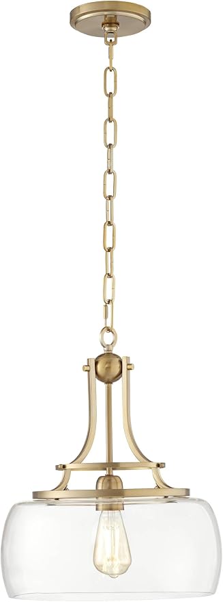 Franklin Iron Charleston 13 1/2" Wide Brass LED Pendant Light Set of 2