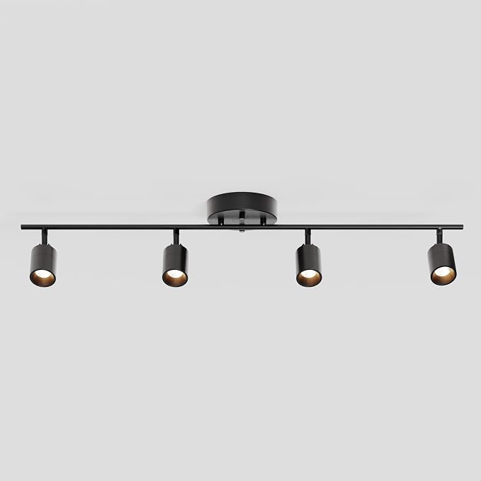 Shura Bronze 4-Light Track Light with Rotatable Heads, Integrated LED Bulbs, 3 ft. Track Lighting Kit, 3000k, 2240 Lumens