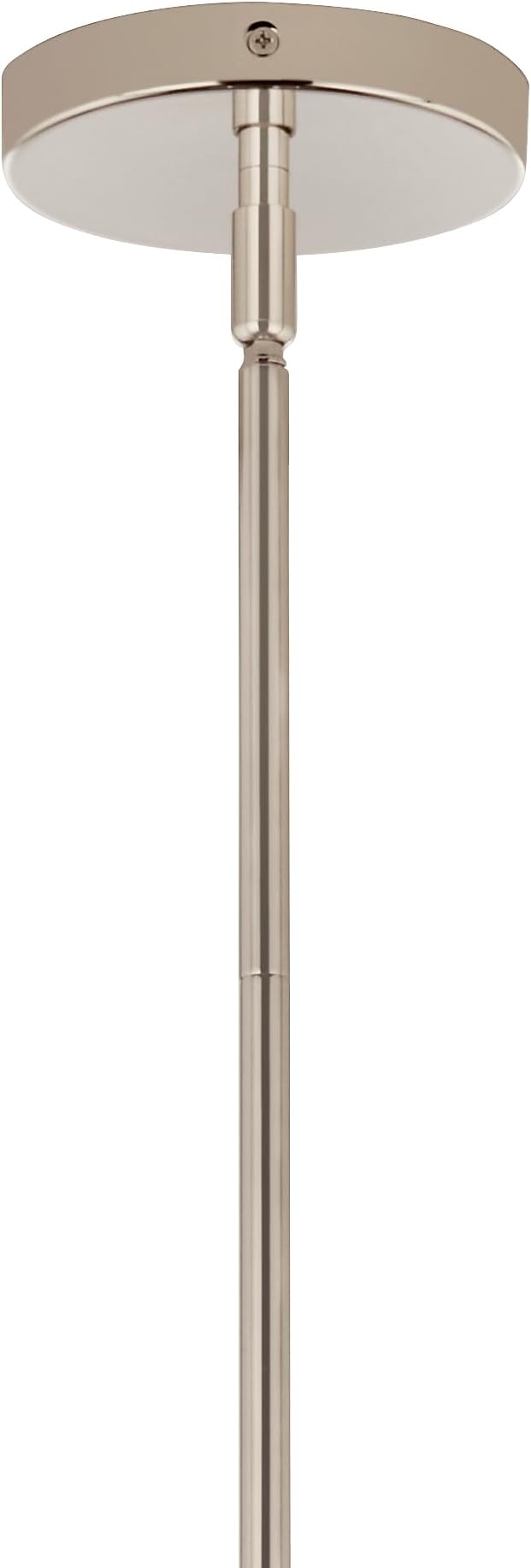 Kichler Silvarious 3-Light Convertible Pendant, Soft Modern Light with Clear Crackled Glass in Polished Nickel, for Hallway, Dining Nook, Bedroom or Kitchen (9.5" x 16.5"), 52700PN