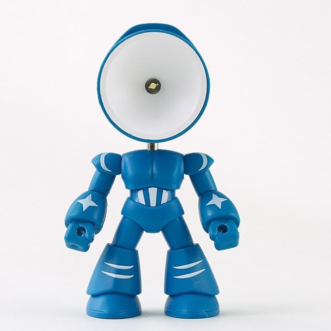2026 Posable Robot Table Lamp - 6Pcs Cartoon Animal LED Night Light Set - Cordless Eye-Friendly Mood Light with Phone Holder for Bedroom Desk Decor (1PCS C)