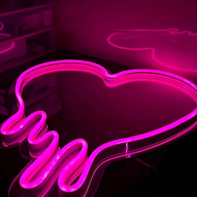 Ulalaza LED Neon Sign Night Light for Wall Party Décor Bedroom Room Bar Wedding Home Birthday Art Decoration Christmas with USB Chain Light modulator 5v 16.5''*9.1''
