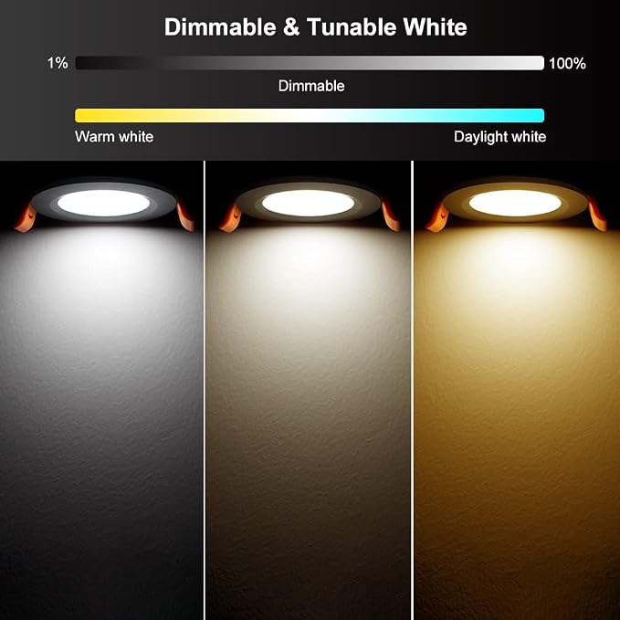 Smart 2 Inch Recessed Lighting, WiFi LED Downlight 5W 120V, Compatible with Alexa and Google Home, Dimmable RGB & CCT 2700-6500K, Black Trim, Ceiling Light with LED Driver (1 Pack)