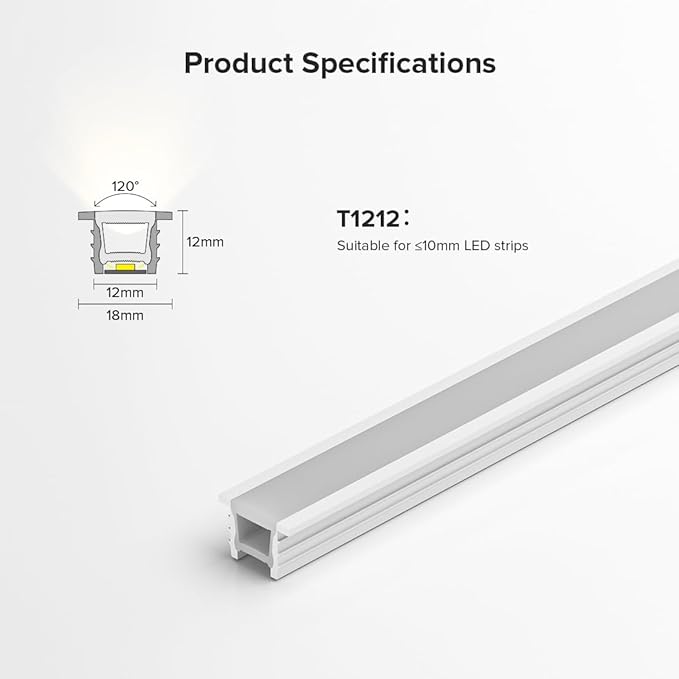 BTF-LIGHTING 32.8FT Silicone LED Channel System Flexible Tube with Milky White Cover for ≤10mm LED Strips, DIY Neon Rope Light Channel Diffuser for Indoor Outdoor Ambient Decor (No Strip Included)