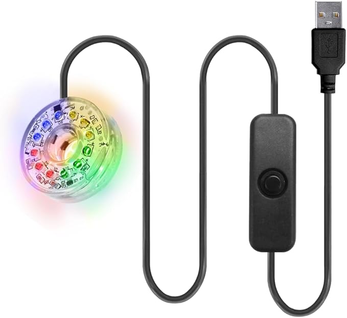LED Aquarium Light, Colorful Submersible LED Light Waterproof USB Underwater Light for Aquarium Fish Tank