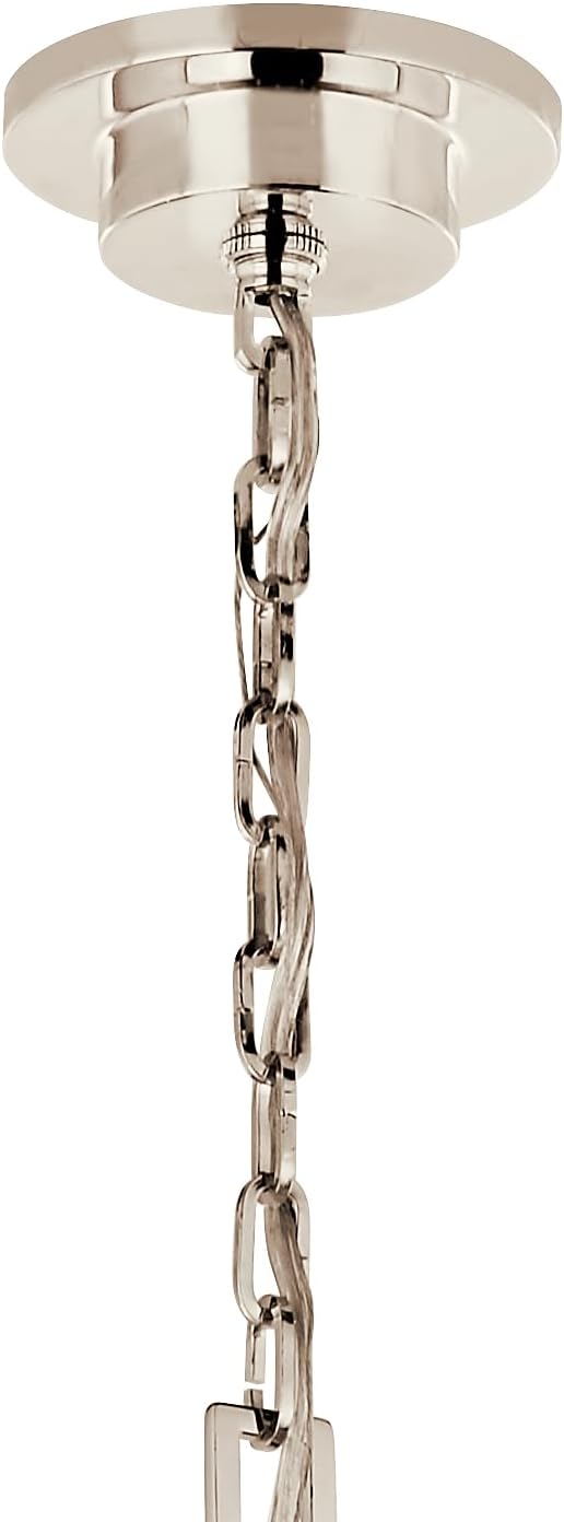 KICHLER Carrick 18-Light 2-Tier Chandelier, Updated Traditional Light in Polished Nickel, Sloped Ceiling Compatible, for Grand Foyer or Great Room (49.75" x 54.25"), 52708PN