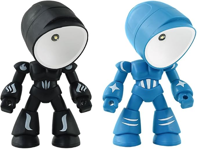 2Pcs Mini Night Light – Lonely Robot Design, LED Cartoon Cute Robot Light, Companion Table Light for Halloween, Christmas, Thanksgiving