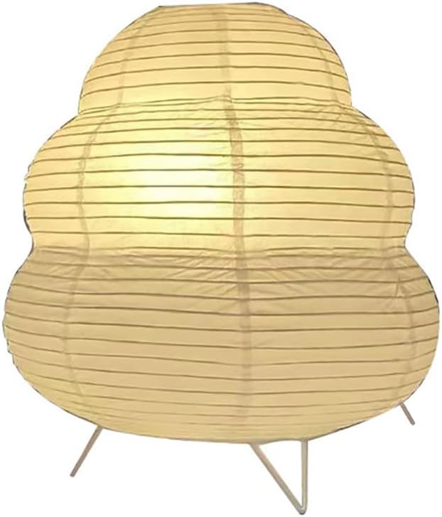 Cute Paper Lamp, Ambient Lighting Lamp, Cozy Accent Side Table Lamp, Small Warm Glow Light for Bedroom Living Room Desk (White, 10.24"x9.06"x9.06")