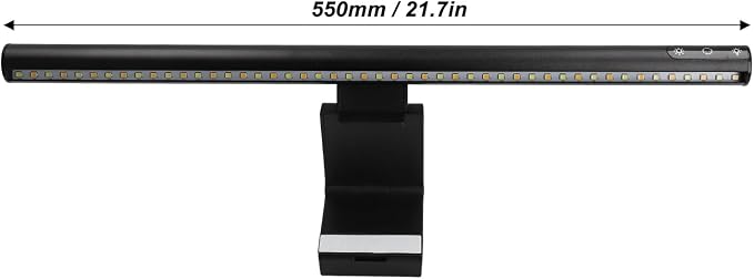 Monitor Light Bar Eye Caring USB Powered Computer Screen Light with 5 Color Temperatures & 3 Dimming Levels, Adjustable Clip for Flat and Curved Monitors up to 2 Inches (300SA55)
