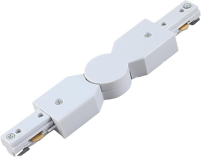 H Type Track Lighting Accessories, White Adjustable Connector for 3-Wire-1 Track Rail, Track Connector for H Track System, LED Track Lighting Kit
