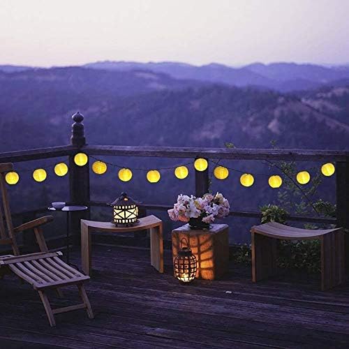 Hann® Solar LED Fairy Globe String Lights, 30LED Crystal Ball | 20 LED Lanterns | 10 LEDs Moroccan Orb Ball, Waterproof Outdoor Decorative Stringed String Lights for Christmas Garden (Paper Lantern)