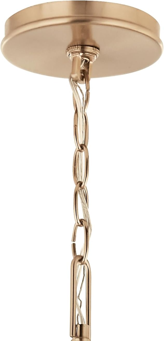Kichler Malene 14-Light 2-Tier Chandelier, Updated Traditional Light in Champagne Bronze, Sloped Ceiling Compatible, for Foyer, Dining Room or Living Room (27.25" x 52.75"), 52698CPZ