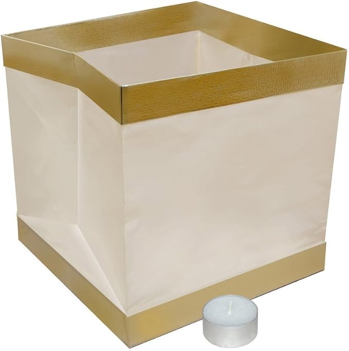 20 Pack Square Chinese Lanterns Wishing, Praying, Floating, River Paper Candle Light, Floating Lanterns for Lake or River, Floating Water Lanterns, Lanterns Floating 5.9"*5.9"*5.9"