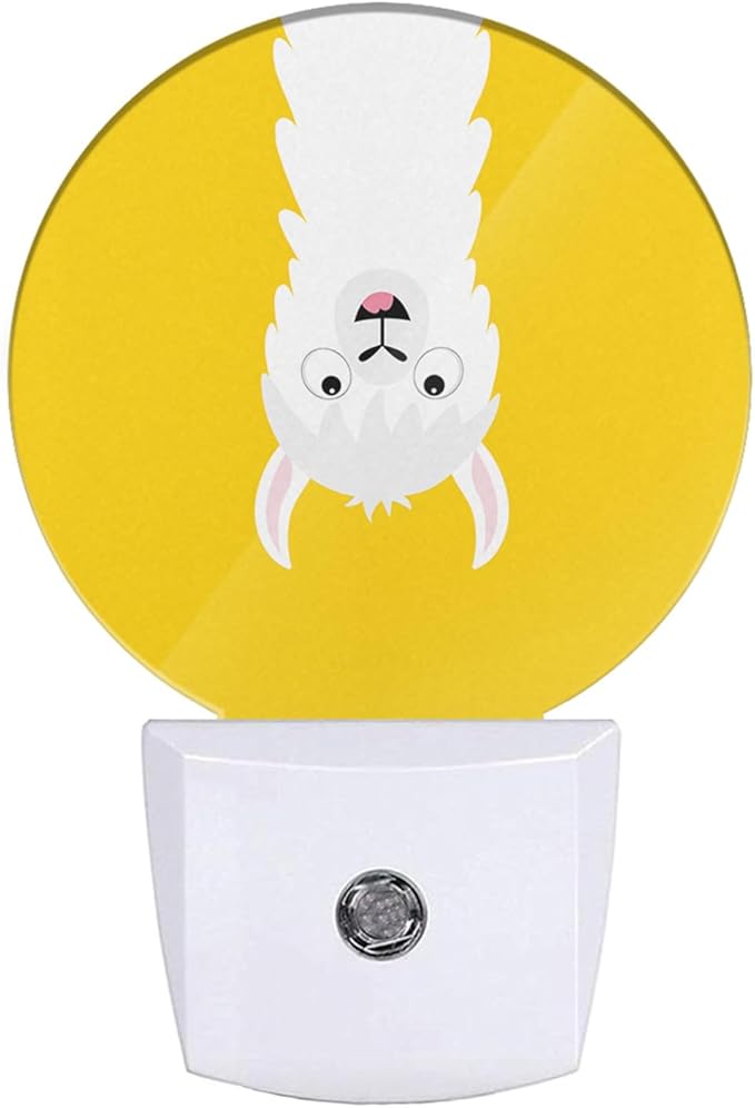 EKOBLA Llama Night Lights Plug into Wall Cute Animal LED Dusk to Dawn Plug-in Nightlights Auto Sensor for Home Indoor Bathroom Hallway Kitchen