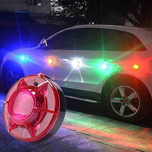 3 Pack LED Road Flares Roadside Flashing Emergency Lights Beacon with Magnetic Base for Vehicle and Outdoor Sports.(Yellow)