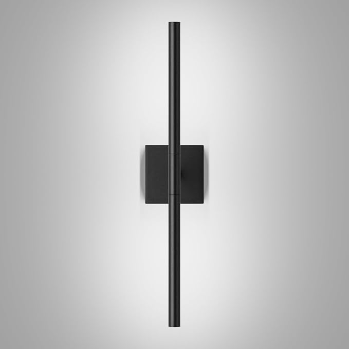 Tipace Hard-Wired LED Bathroom Light Fixtures Over Mirror,24W 360°Rotatable 5500K Black Vanity Light Bar,Modern Wall Sconce for Living Room,Bedroom,Hallway,23.6 Inch