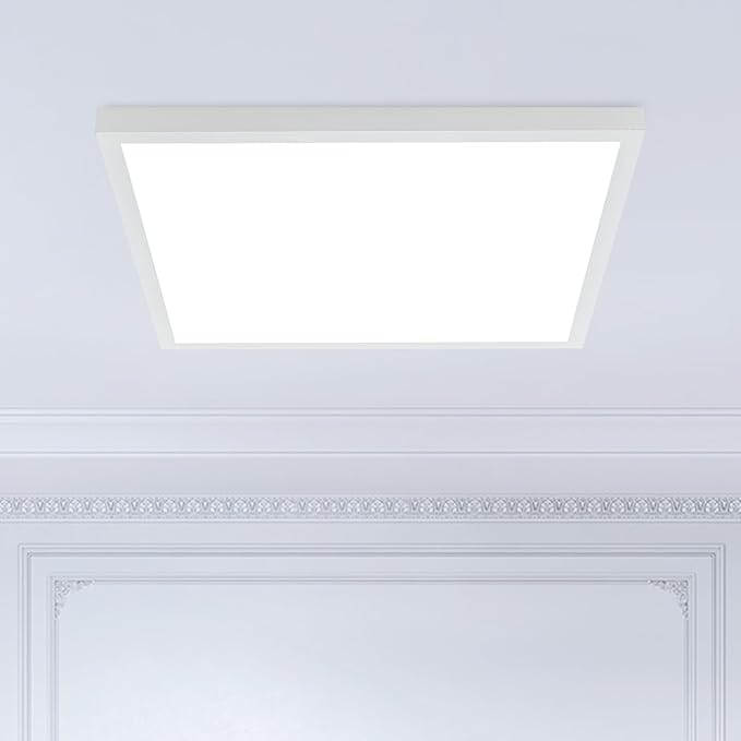 2x2 FT Surface Mount LED Panel Light Dimmable, 2 Pack, 100-277V | 3 Color Selectable 3000K/4000K/5000K - 40W 24x24 Inch LED Flush Mount Ceiling Light Low Profile, Bright 4400LM, ETL Listed