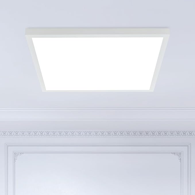 2x2 FT LED Flat Panel Light Surface Mount Dimmable, 4-Pack | 3000K/4000K/5000K in one - 40W 24x24 inch Backlit Flush Mount Ceiling Fixture, Bright 4400LM, 100-277V, ETL Listed