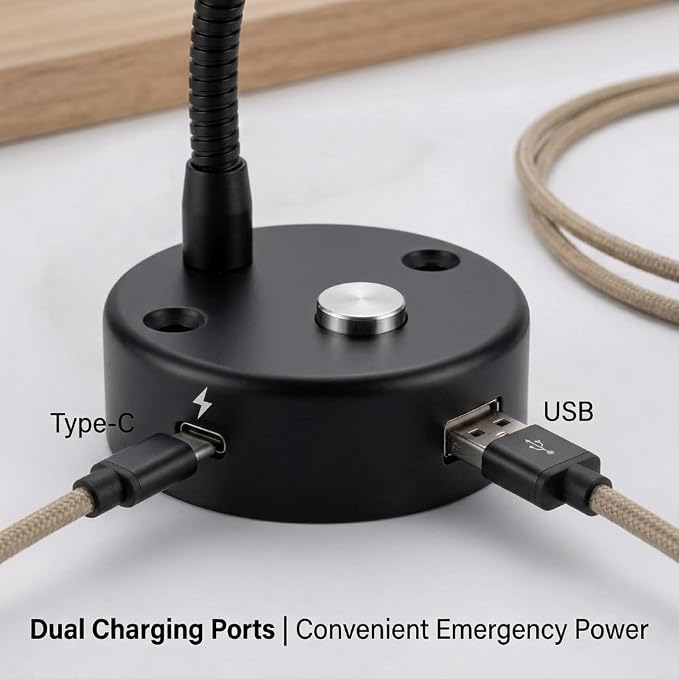 12V RV Reading Light, LED Wall Lamp with Switch, Bedside Light for Camper Trailer Boat,Dimming Function Available When Pressing the Touch Switch continously, Warm Light（2-Pack 3000k） | USB+Type-c,Dimmable,
