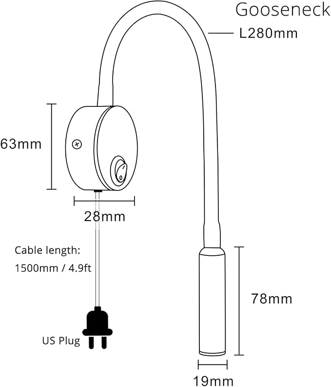 2-Pack Modern Gold Bed Reading Light Wall Mount Lamp, 25° Focused Beam 3000K Warm White for Bedroom Decor, Luxury Reading Lamps for Bed Headboard, 4.92ft Plug-in, AC 85-265V
